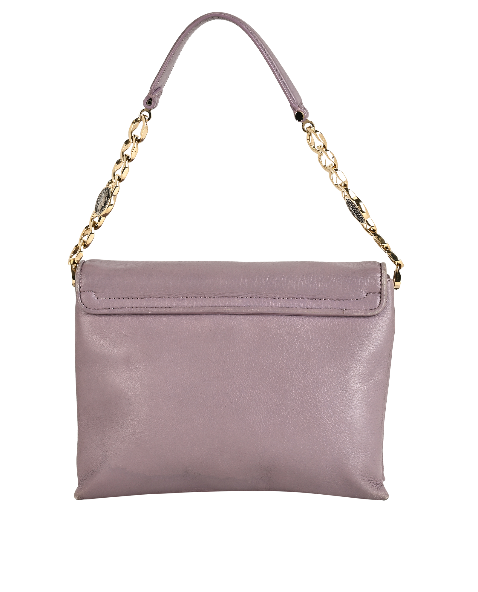 Monette Flap Top Handle, &pound;375, Handbags, Purple, Leather, Back view